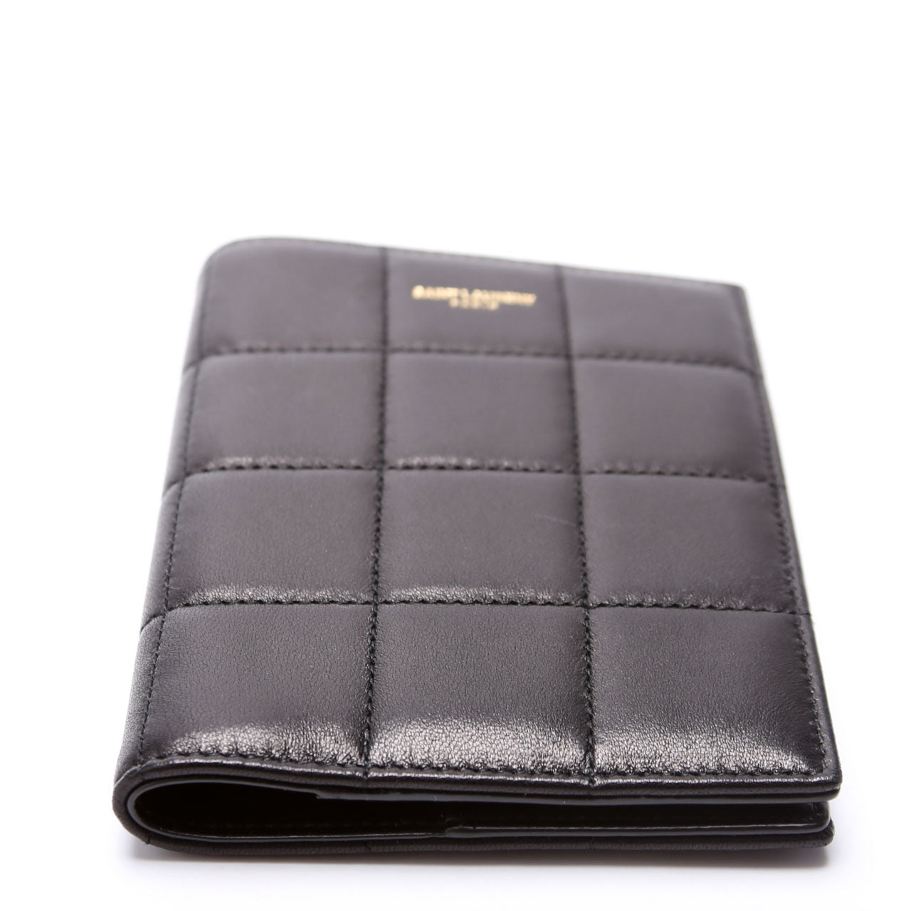 Passport Holder Quilted Lambskin Black