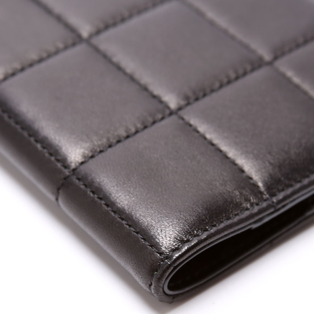 Passport Holder Quilted Lambskin Black