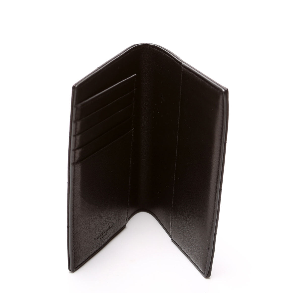 Passport Holder Quilted Lambskin Black