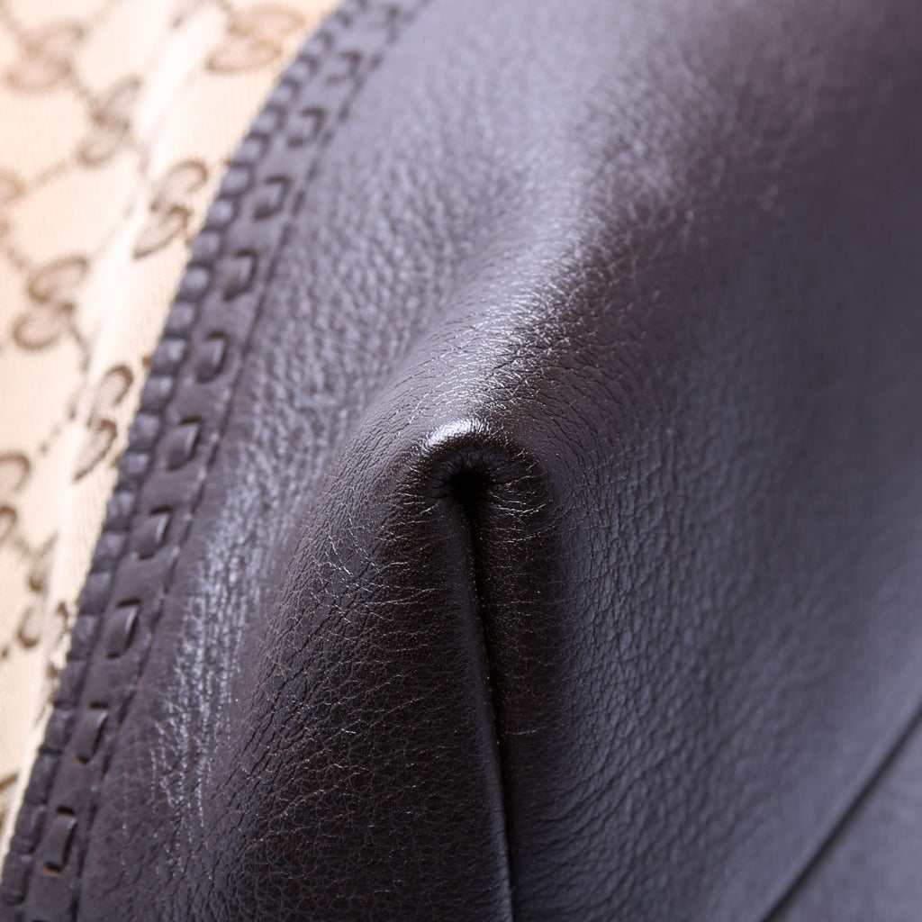 339002 GG Bamboo Canvas Shoulder Bag