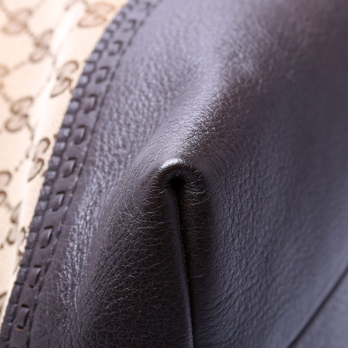 339002 GG Bamboo Canvas Shoulder Bag