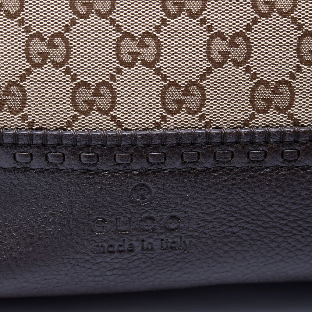 339002 GG Bamboo Canvas Shoulder Bag