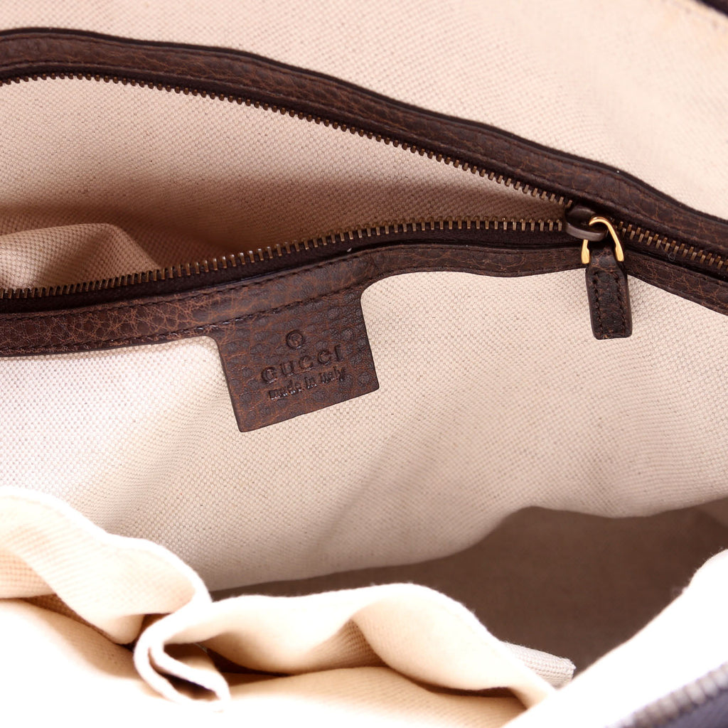 339002 GG Bamboo Canvas Shoulder Bag