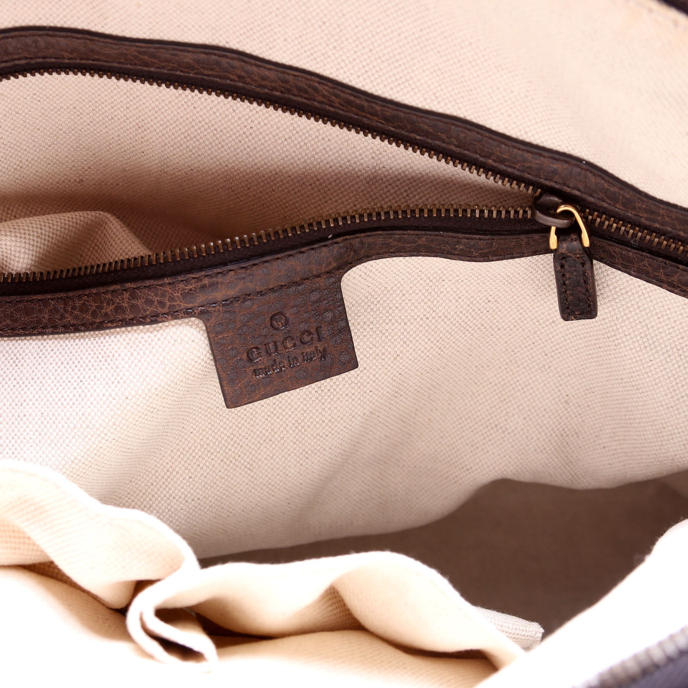339002 GG Bamboo Canvas Shoulder Bag