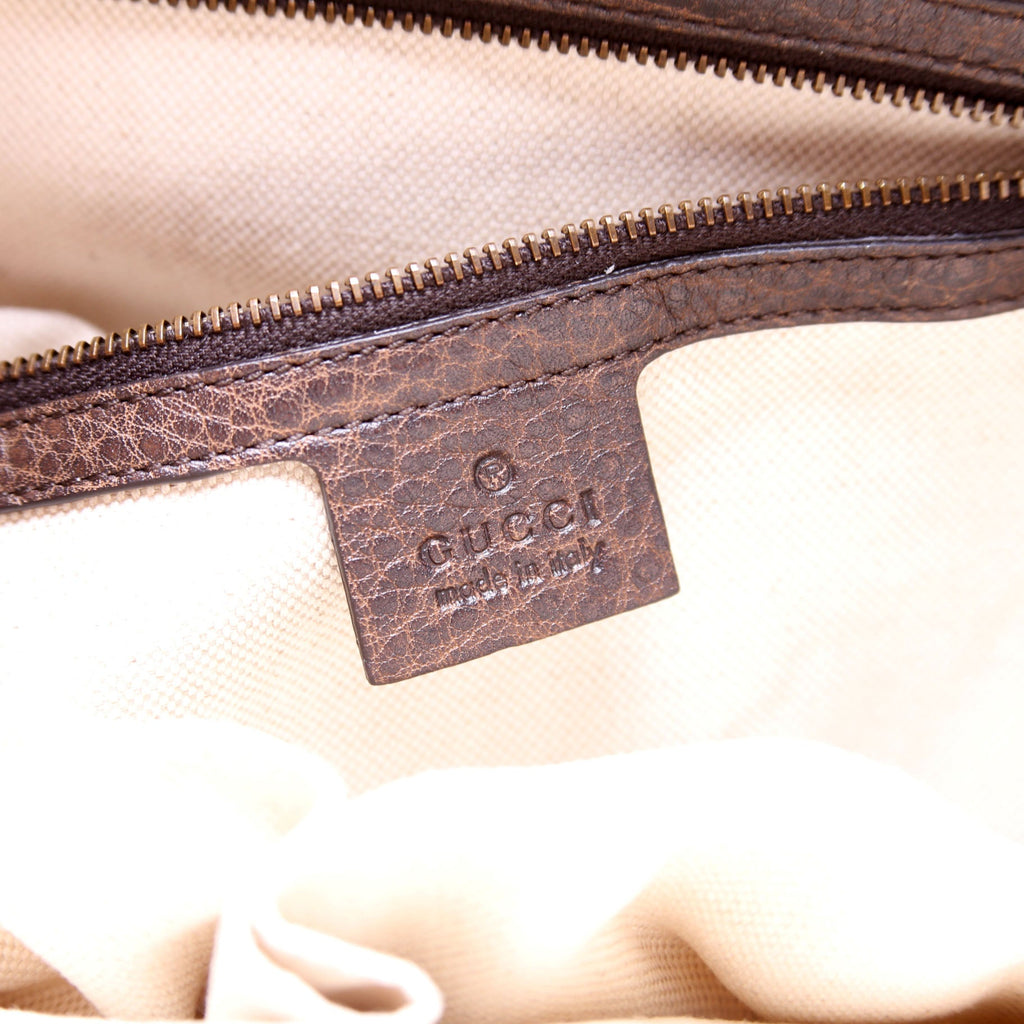 339002 GG Bamboo Canvas Shoulder Bag