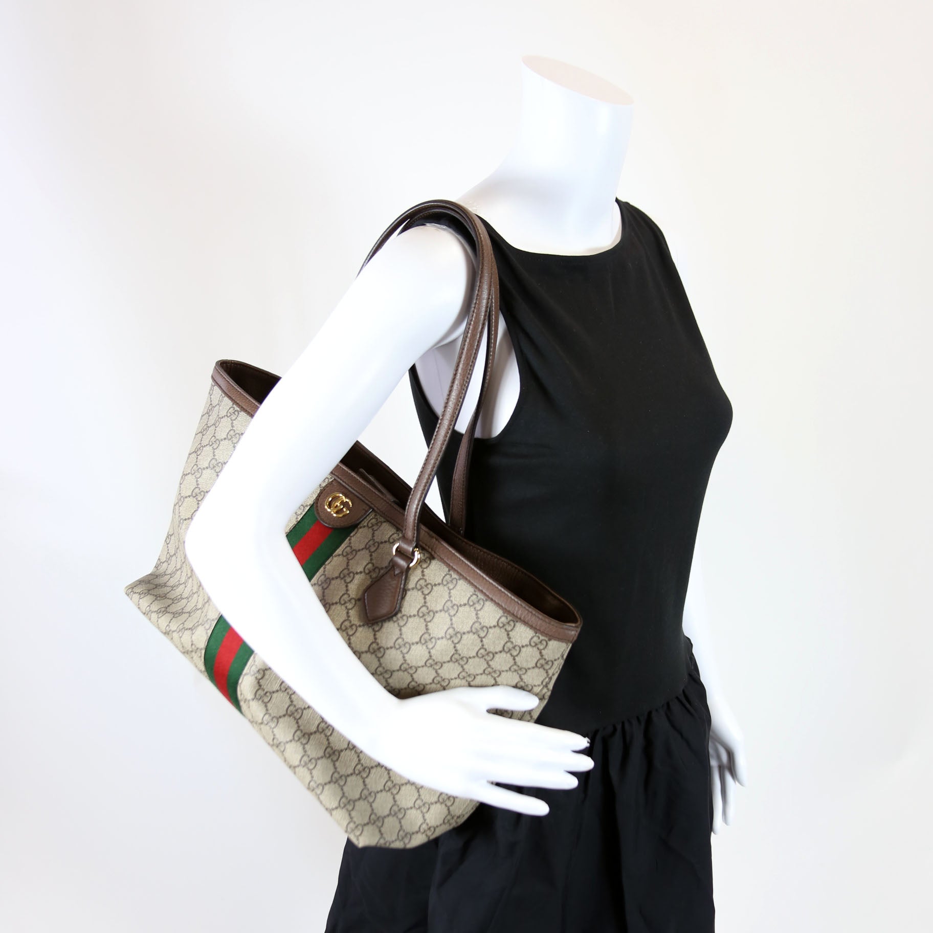778598 Ophidia GG Supreme Tote Large Brown