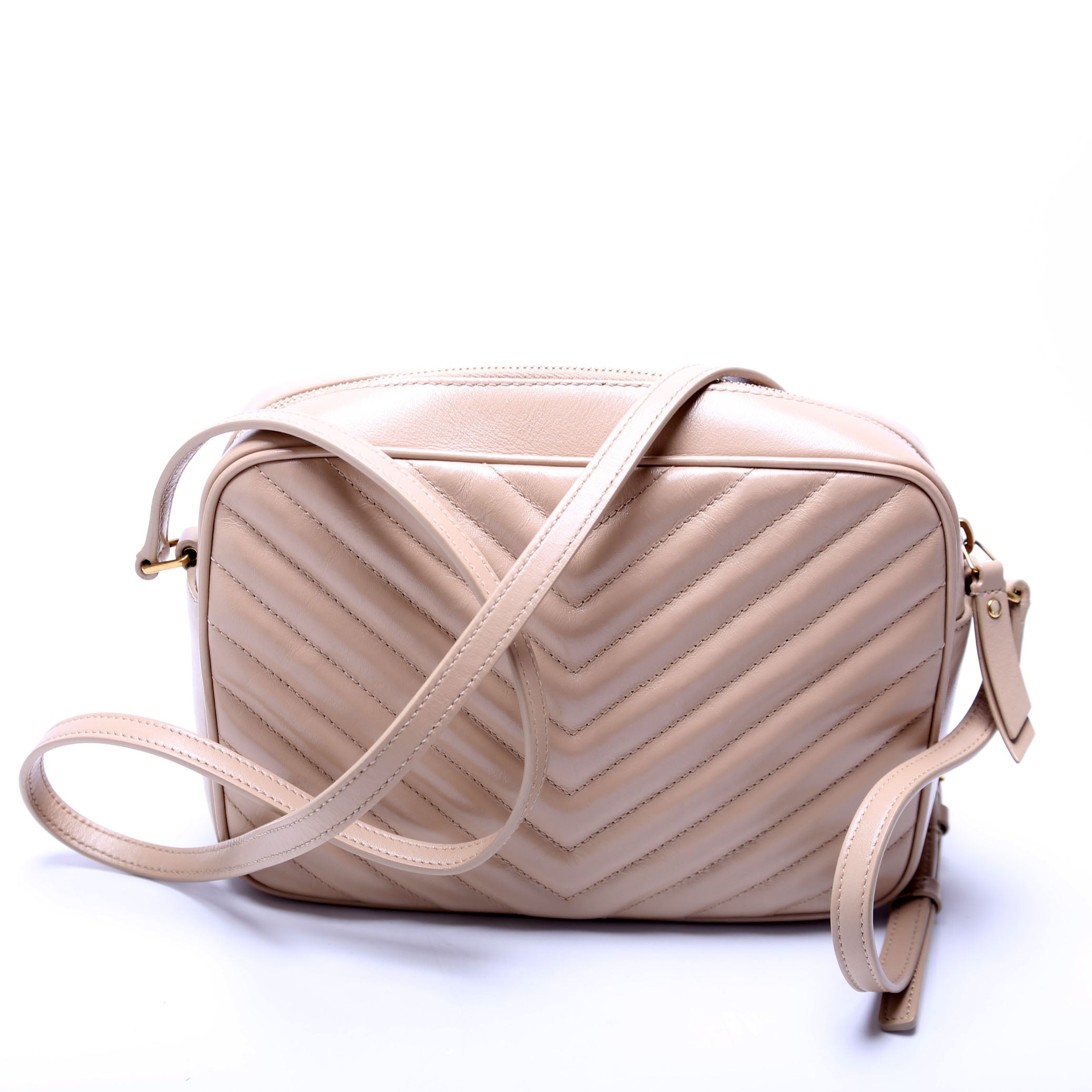 Lou Camera Bag Quilted Beige/Gold