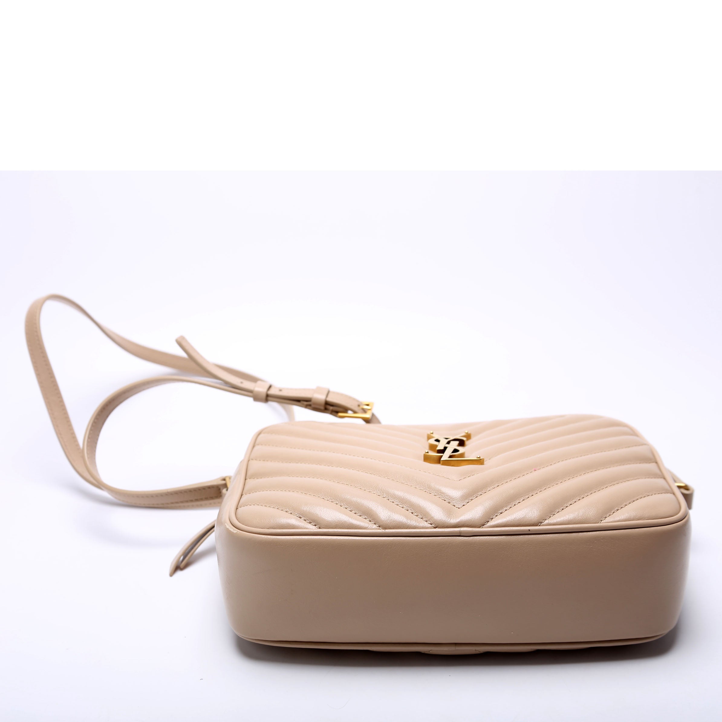 Lou Camera Bag Quilted Beige/Gold
