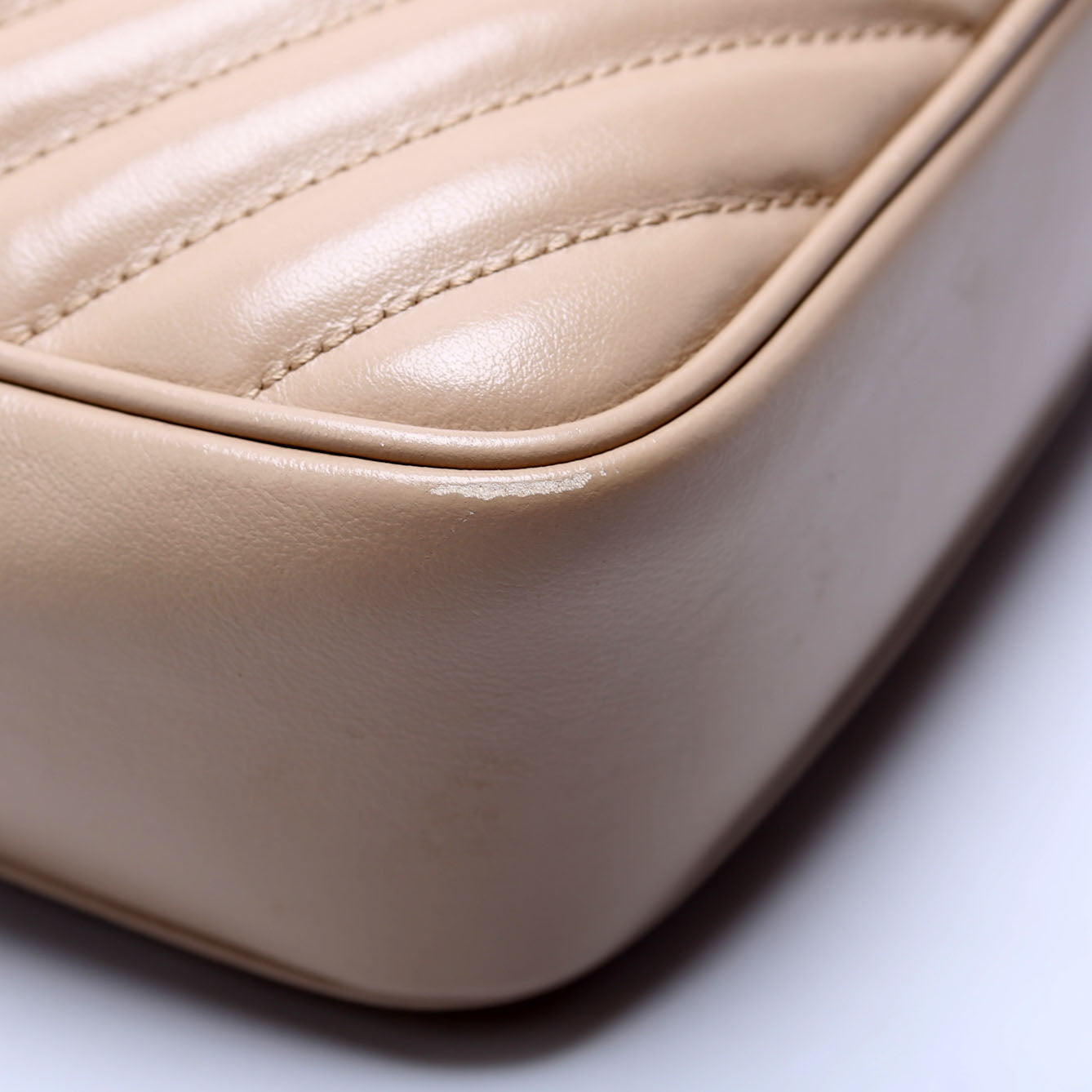 Lou Camera Bag Quilted Beige/Gold