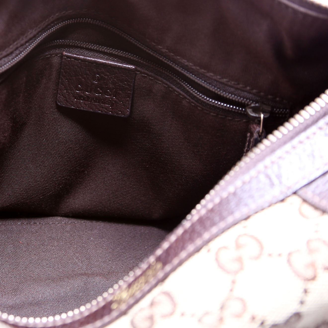 130942 GG Canvas Small Abbey Boston Bag Brown
