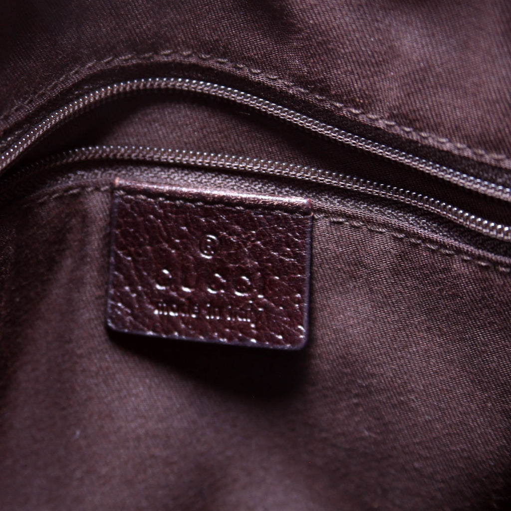 130942 GG Canvas Small Abbey Boston Bag Brown