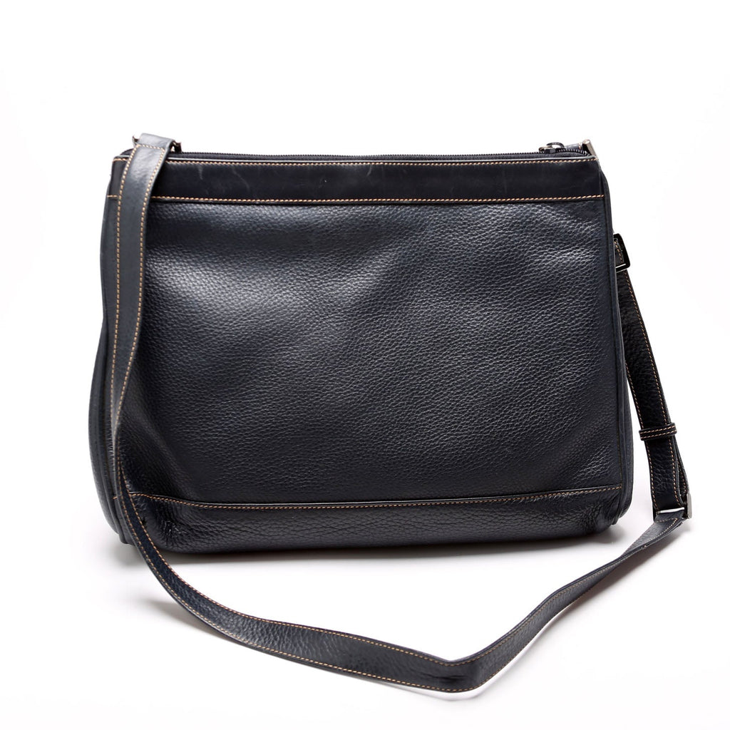 Gucci 001 110 Interlocking G Calfskin Shoulder Bag Vintage Navy