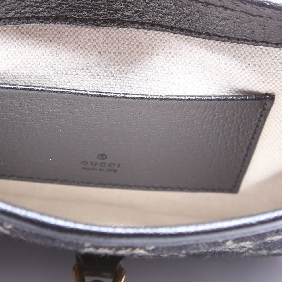Gucci 685127 Jackie 1961 Mini Hobo GG Denim Black/Tan/Orange