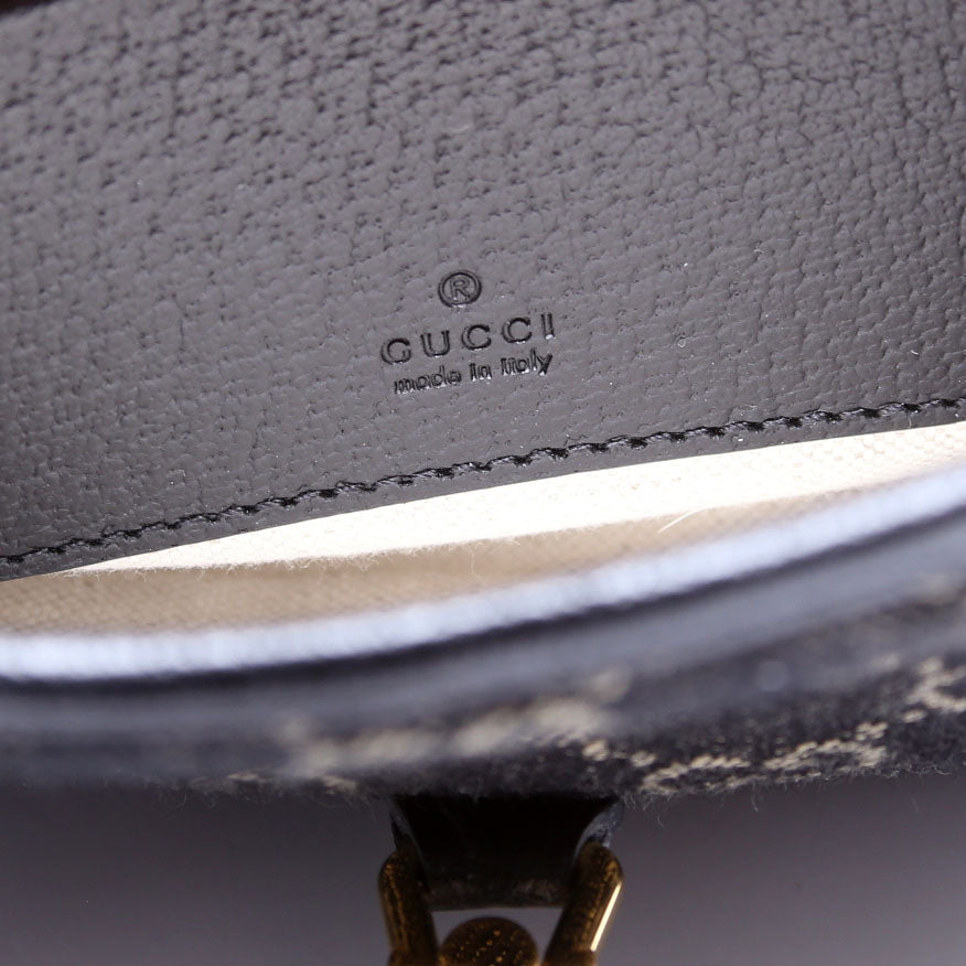 Gucci 685127 Jackie 1961 Mini Hobo GG Denim Black/Tan/Orange