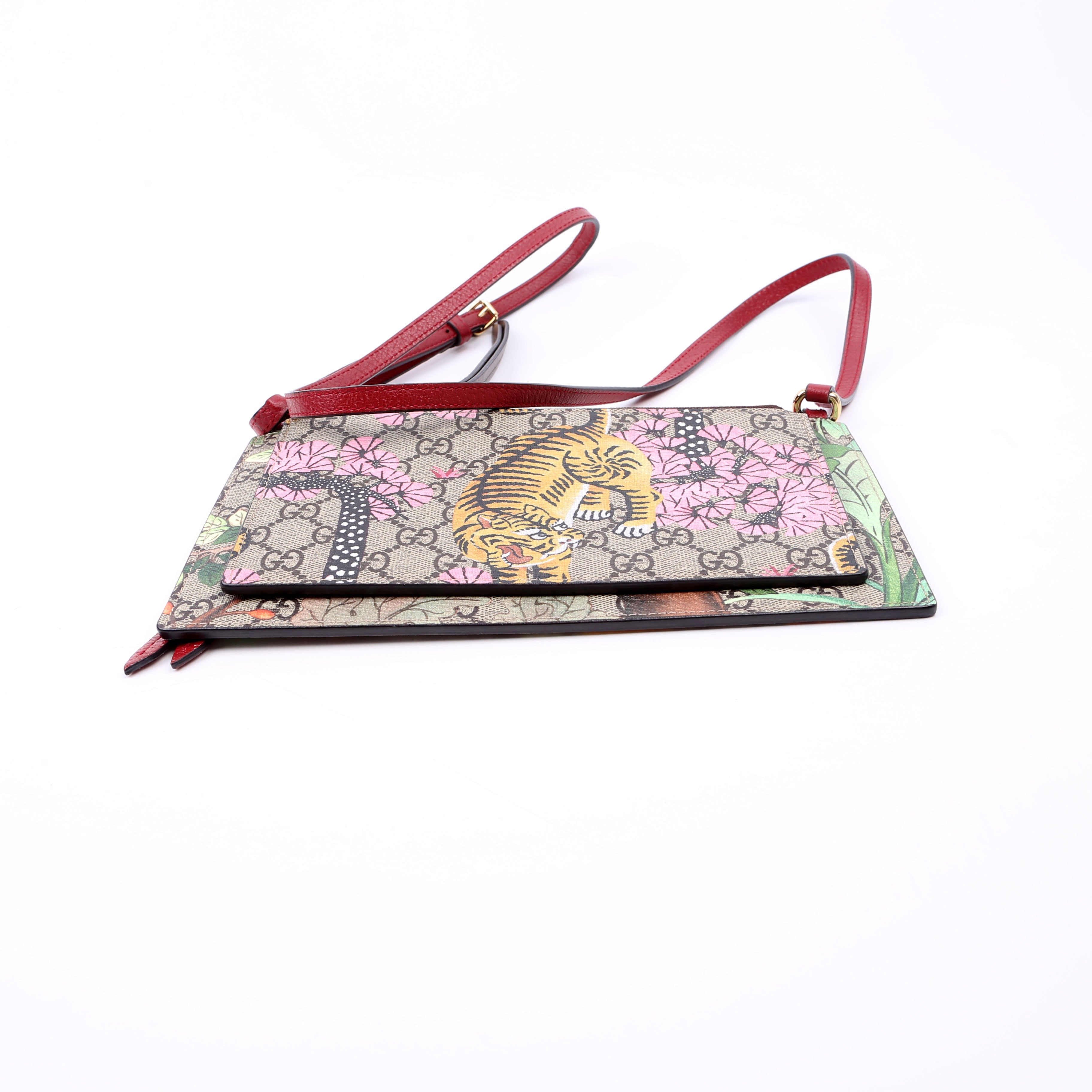 454111 GG Supreme Blooms/Bengal Double Zip Shoulder Bag