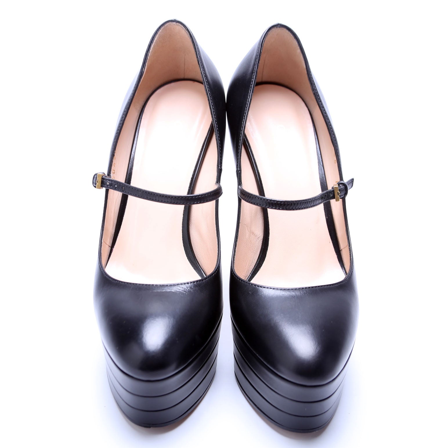 Mary Jane Platform Pumps Size 36 Black