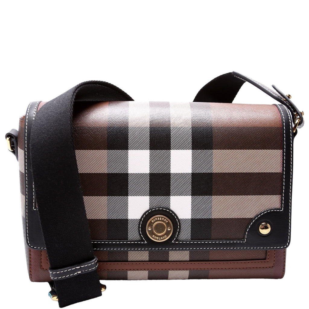 Note Crossbody Leather/Giant Check Multicolor