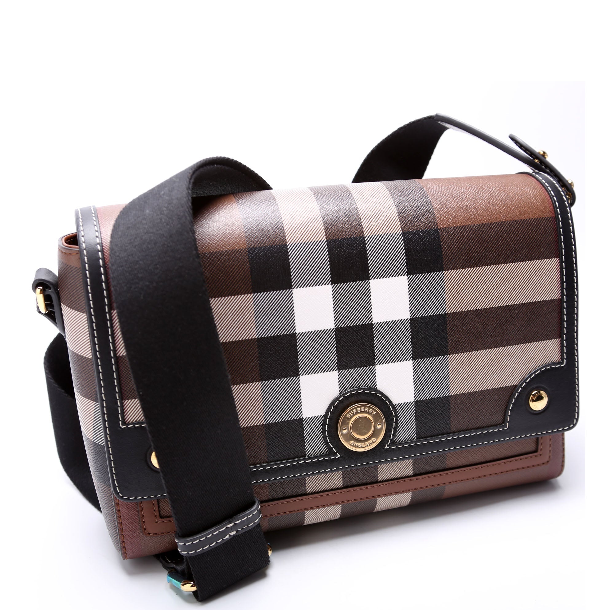 Note Crossbody Leather/Giant Check Multicolor
