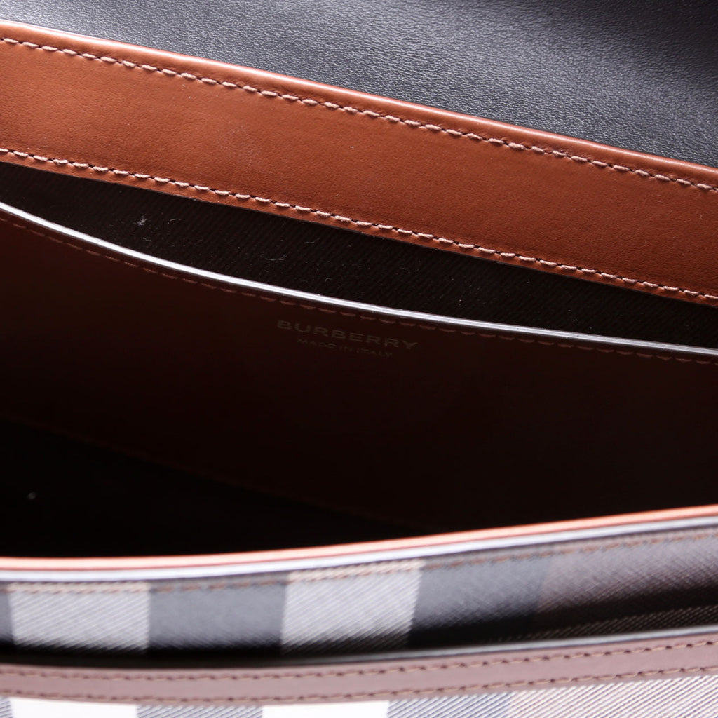 Note Crossbody Leather/Giant Check Multicolor