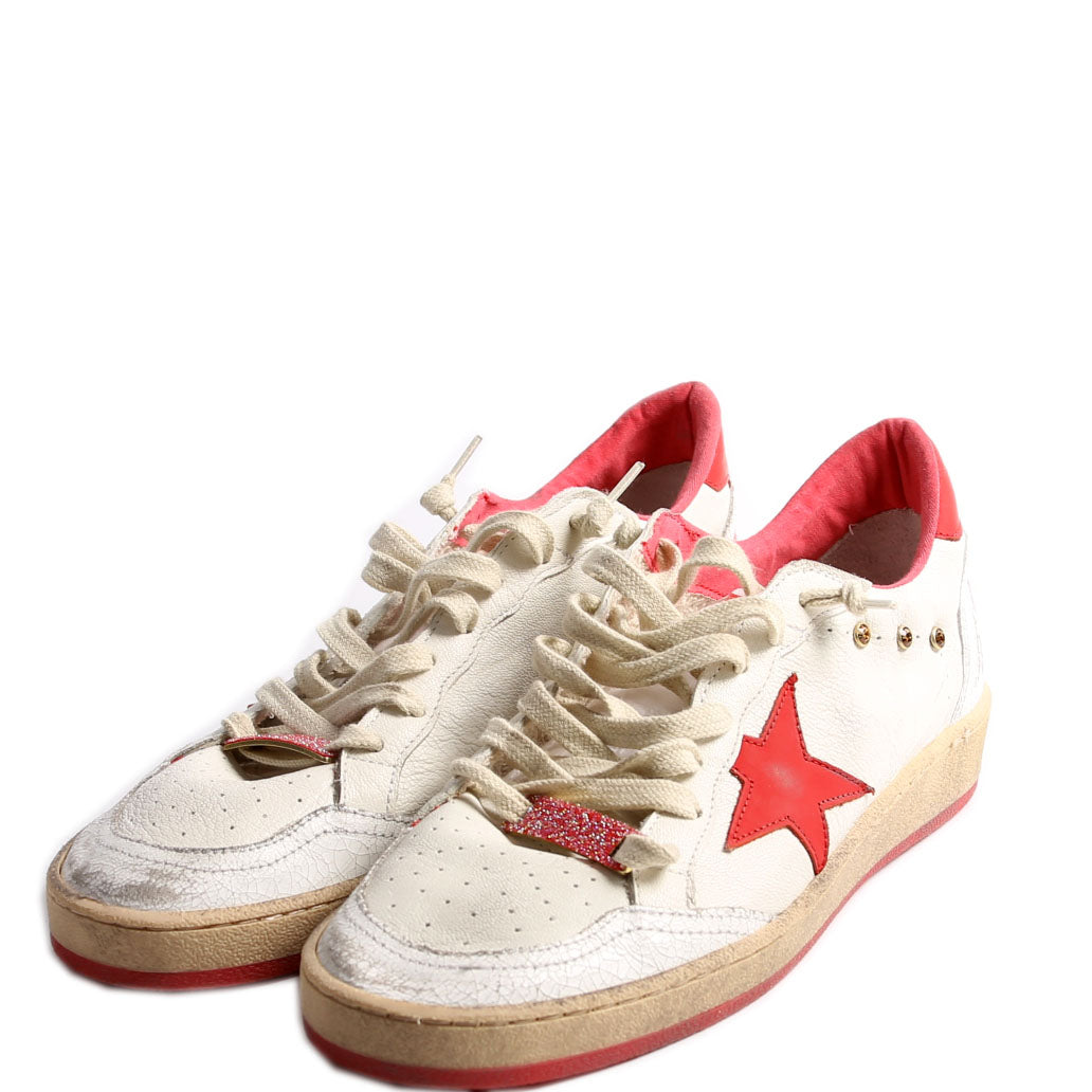 Golden Goose Ballstar Sneakers Size 40 White/Red