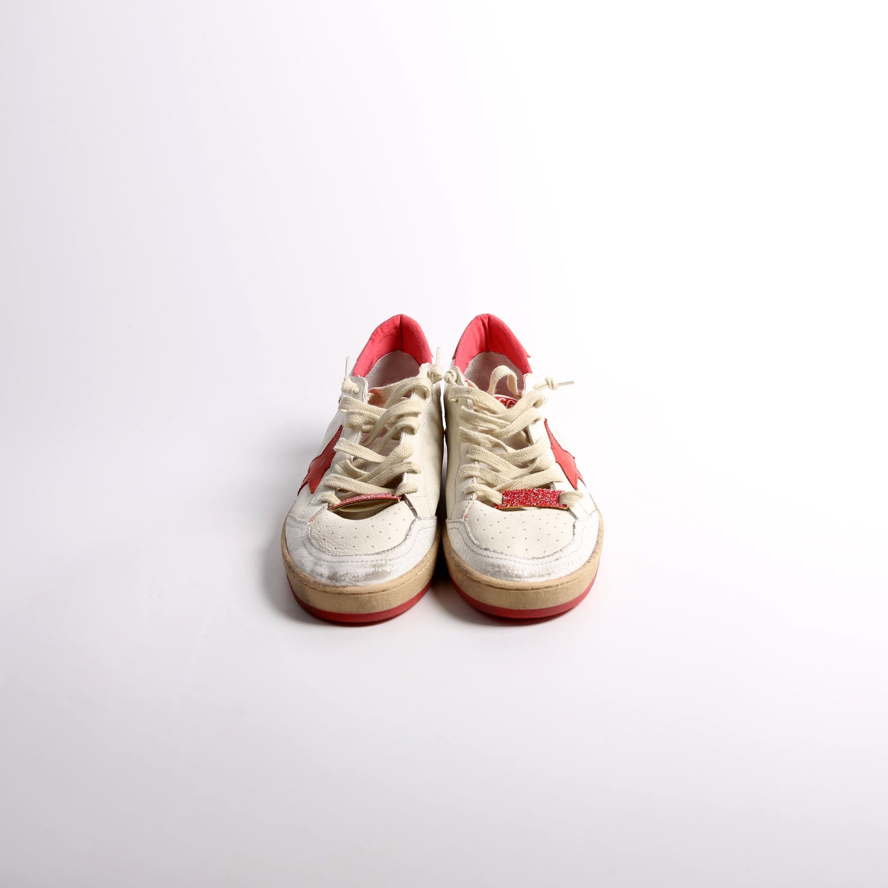 Golden Goose Ballstar Sneakers Size 40 White/Red