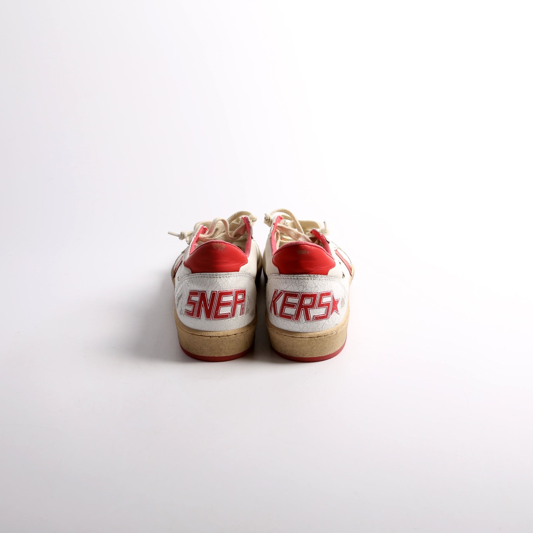 Golden Goose Ballstar Sneakers Size 40 White/Red