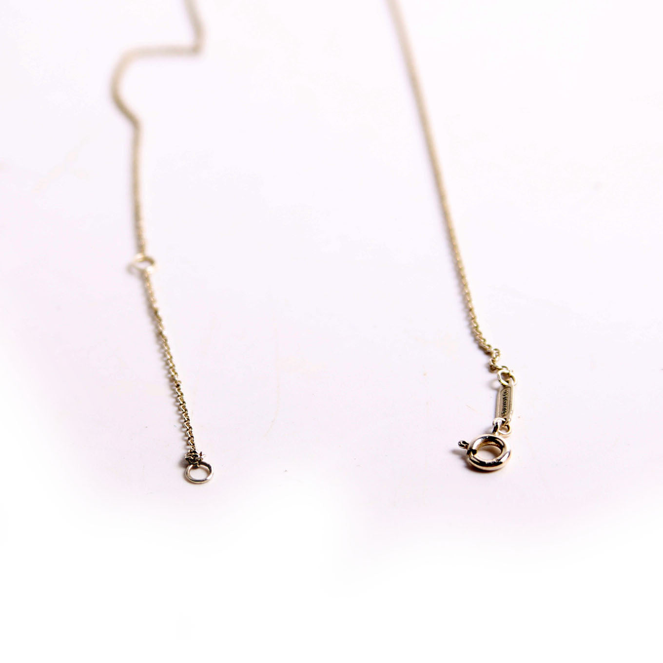 Please Return Small Double Enamel Heart Necklace 925/Teal