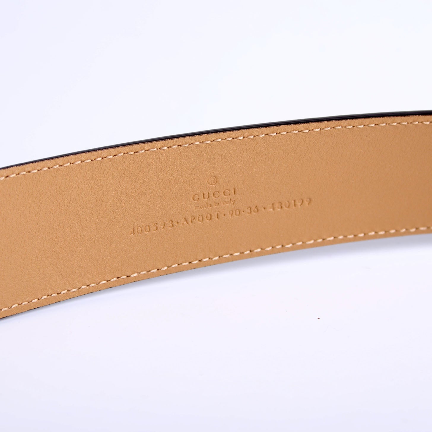 400593 Marmont GG Leather Belt Size 90/36 Brown