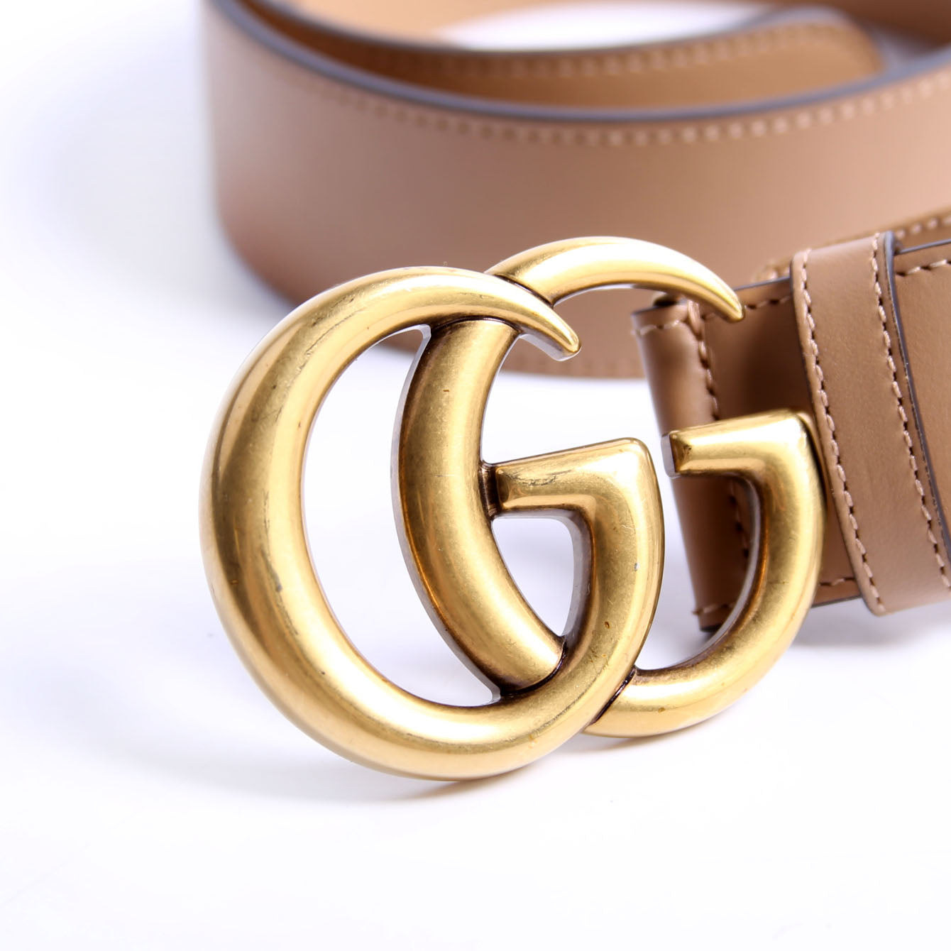 400593 Marmont GG Leather Belt Size 90/36 Brown