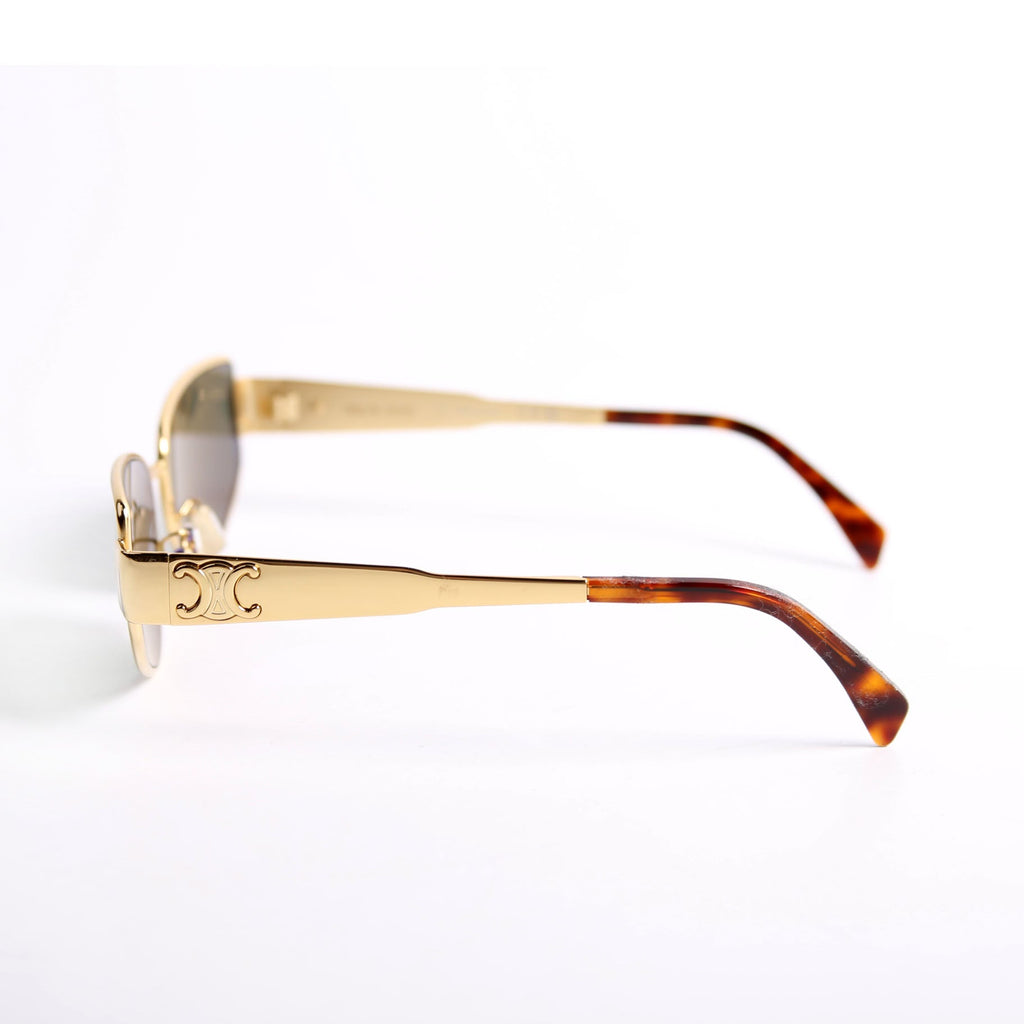 CL40293U Triomphe Metal Sunglasses Gold/Brown