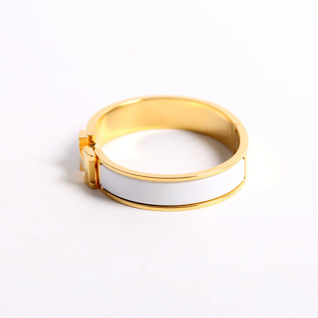 Clic Clac Narrow PM Bracelet Gold/White