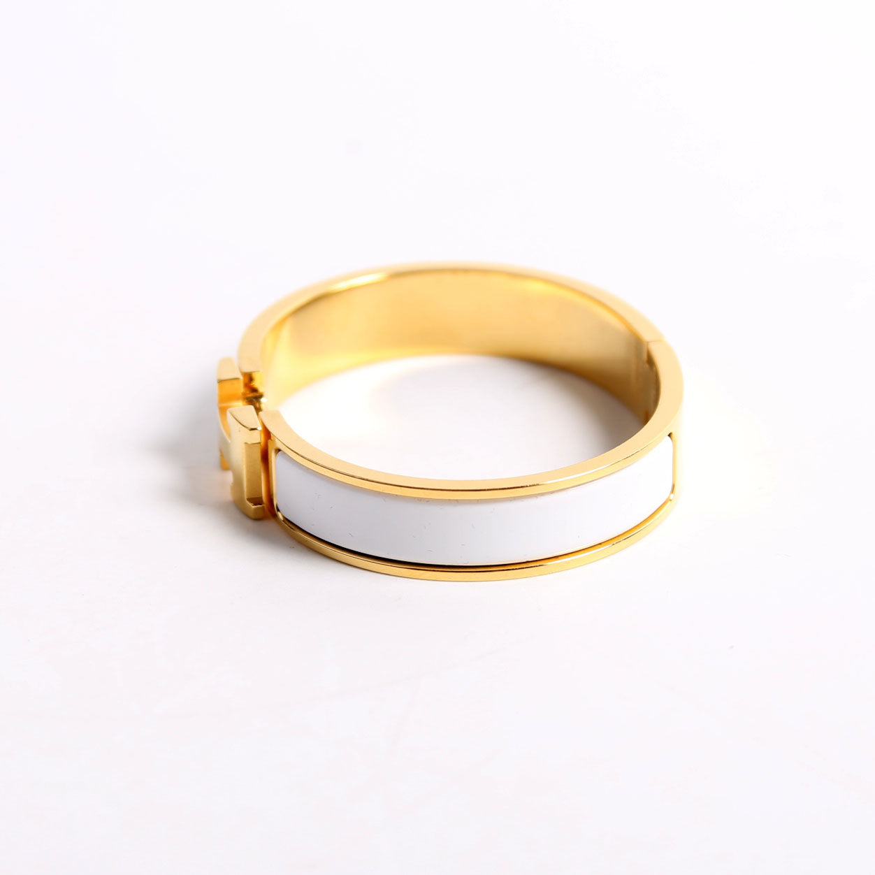 Clic Clac Narrow PM Bracelet Gold/White