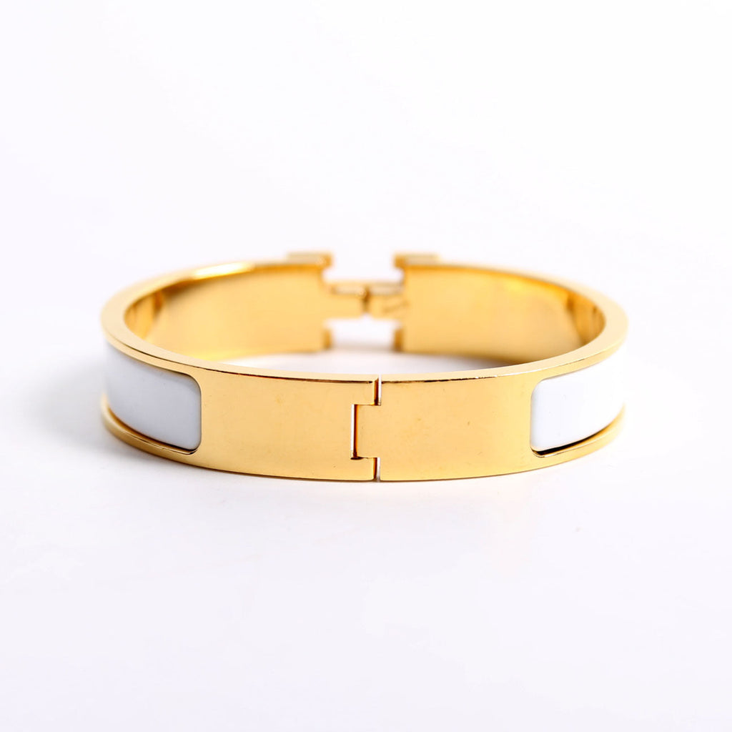 Clic Clac Narrow PM Bracelet Gold/White