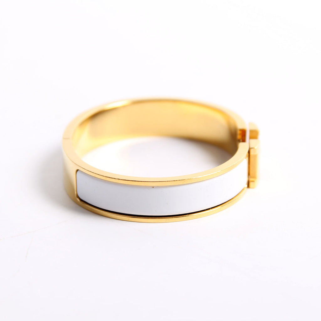 Clic Clac Narrow PM Bracelet Gold/White