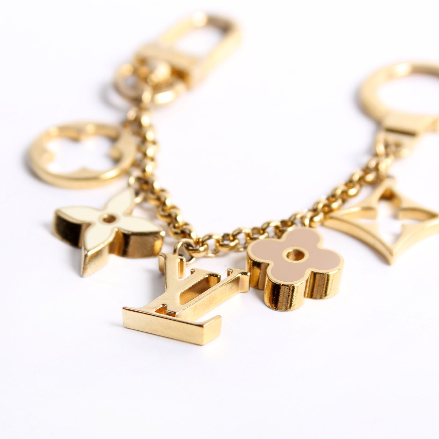 Fleur De Monogram Bag Charm