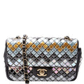 Mosaic Embossed Small Flap Bag Lambskin 21M Multicolor