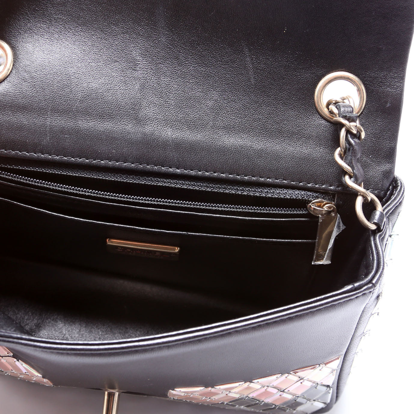 Mosaic Embossed Small Flap Bag Lambskin 21M Multicolor