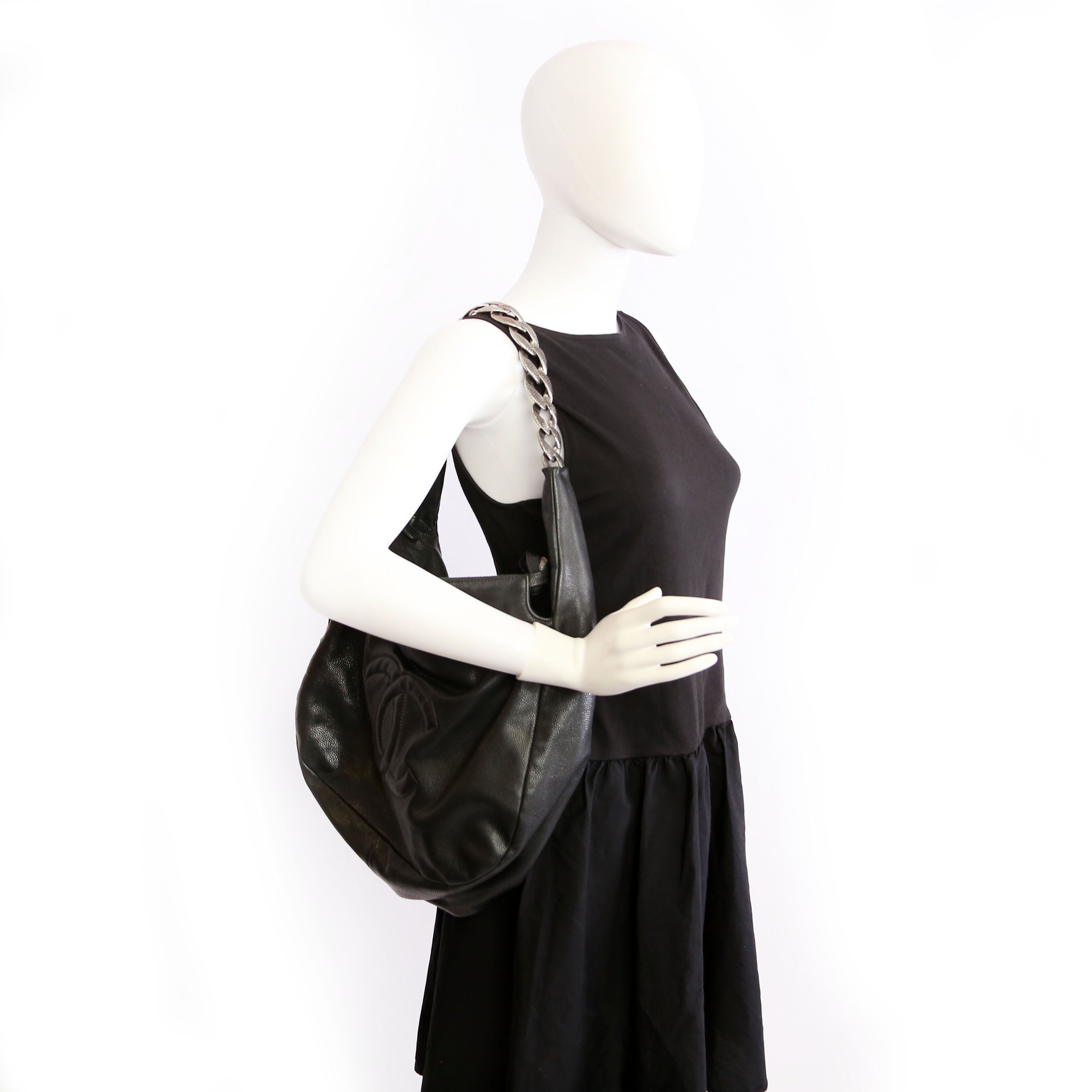 Chanel 31 Caviar Hobo Grey
