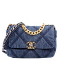 Quilted Denim 19 Small Blue