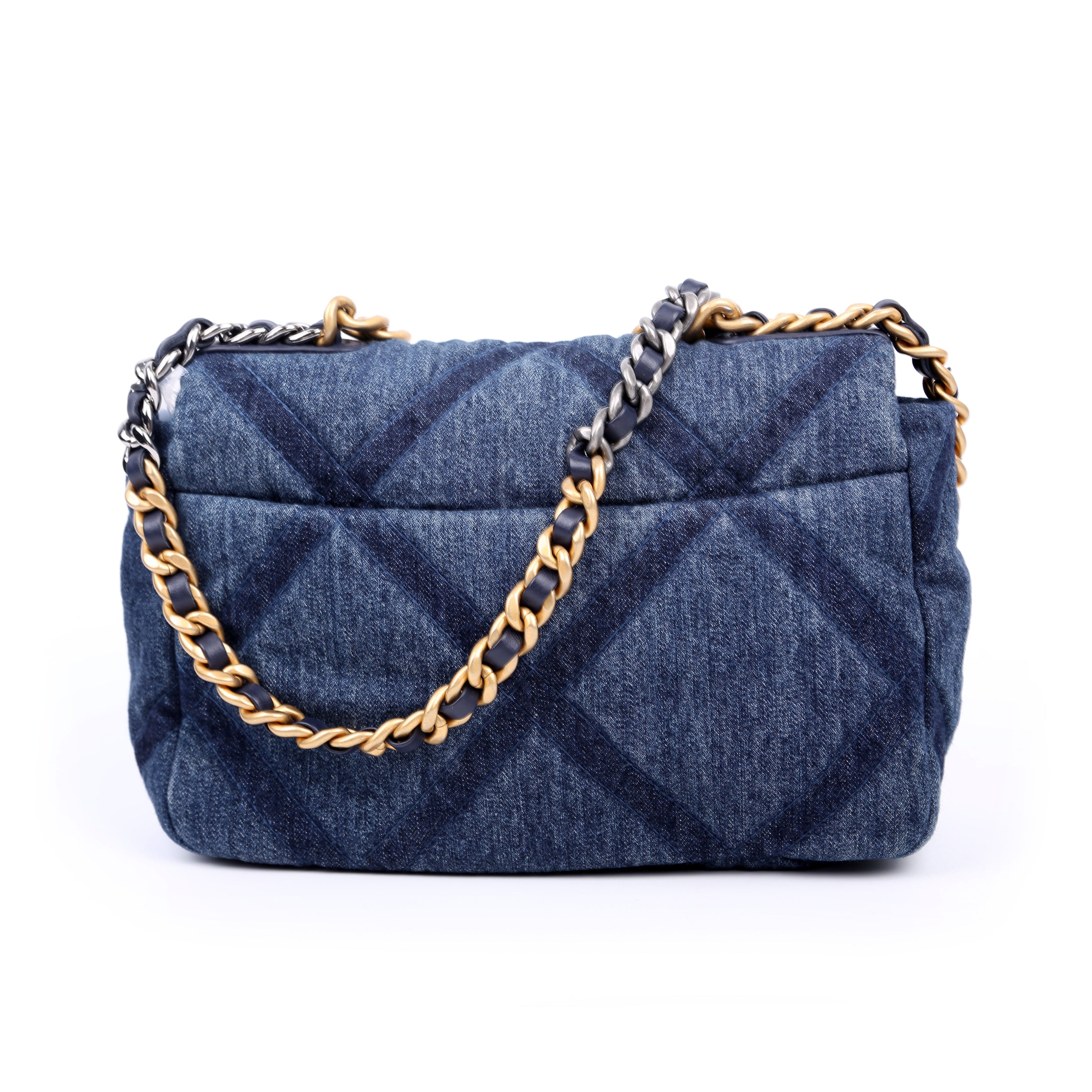 Quilted Denim 19 Small Blue