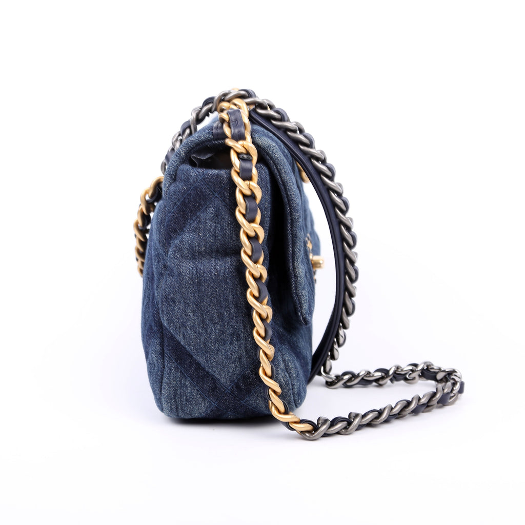 Quilted Denim 19 Small Blue