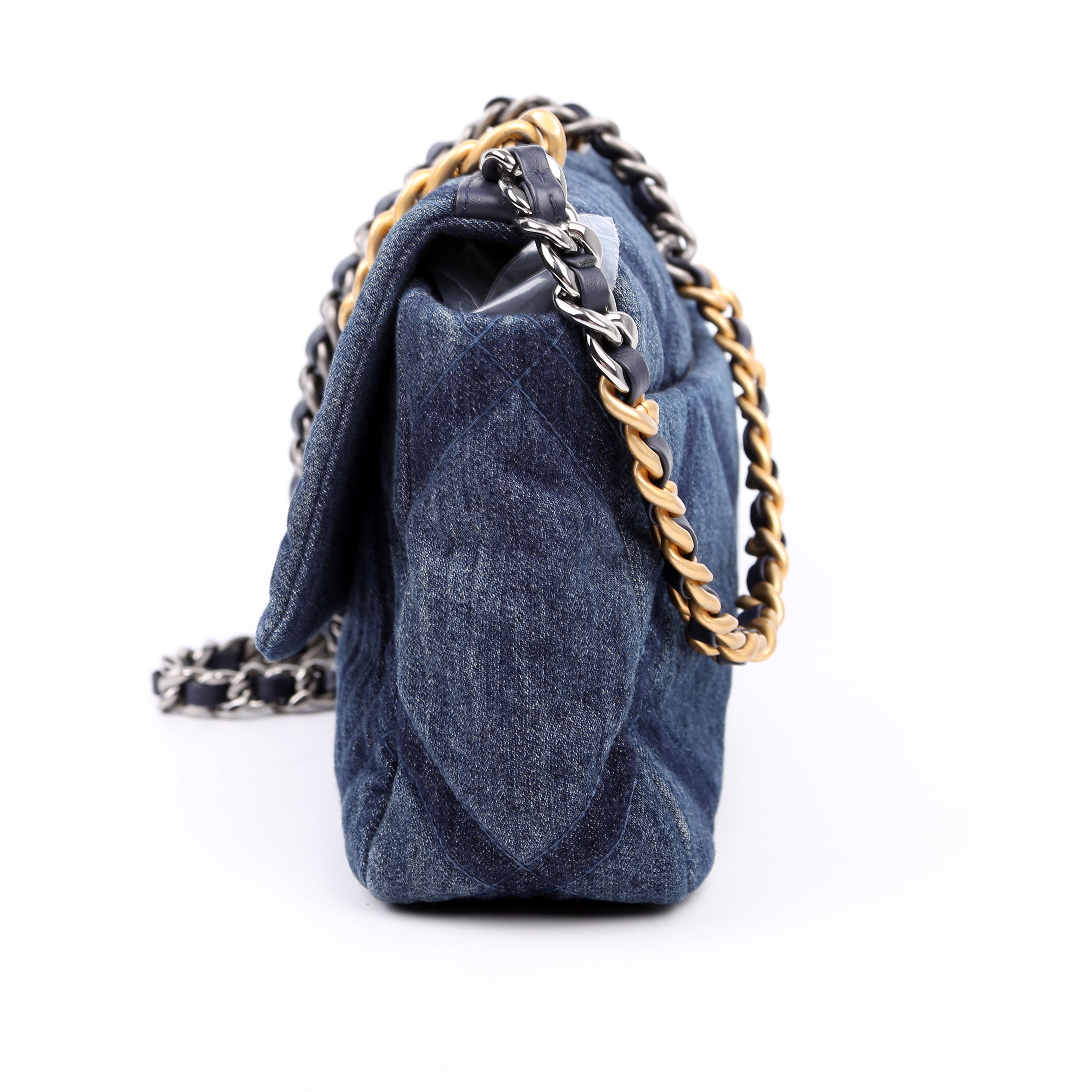 Quilted Denim 19 Small Blue