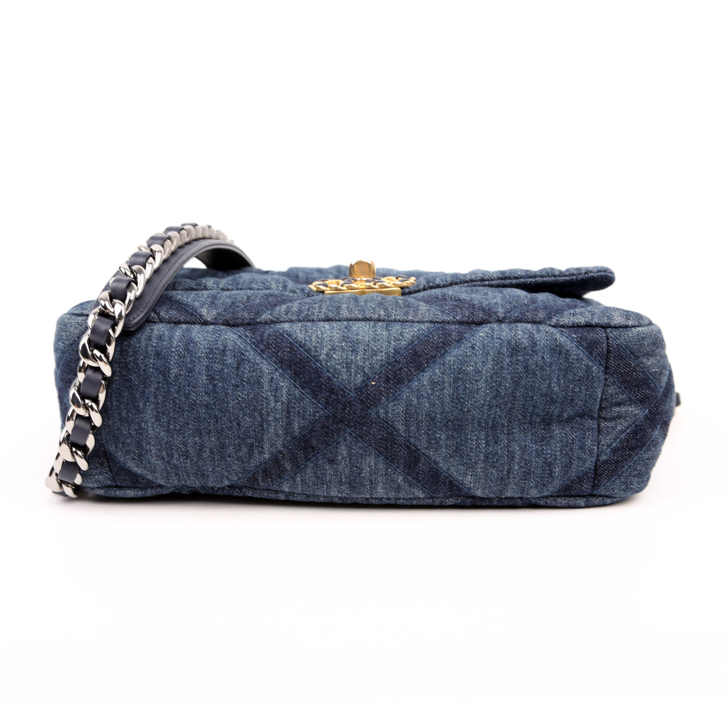 Quilted Denim 19 Small Blue