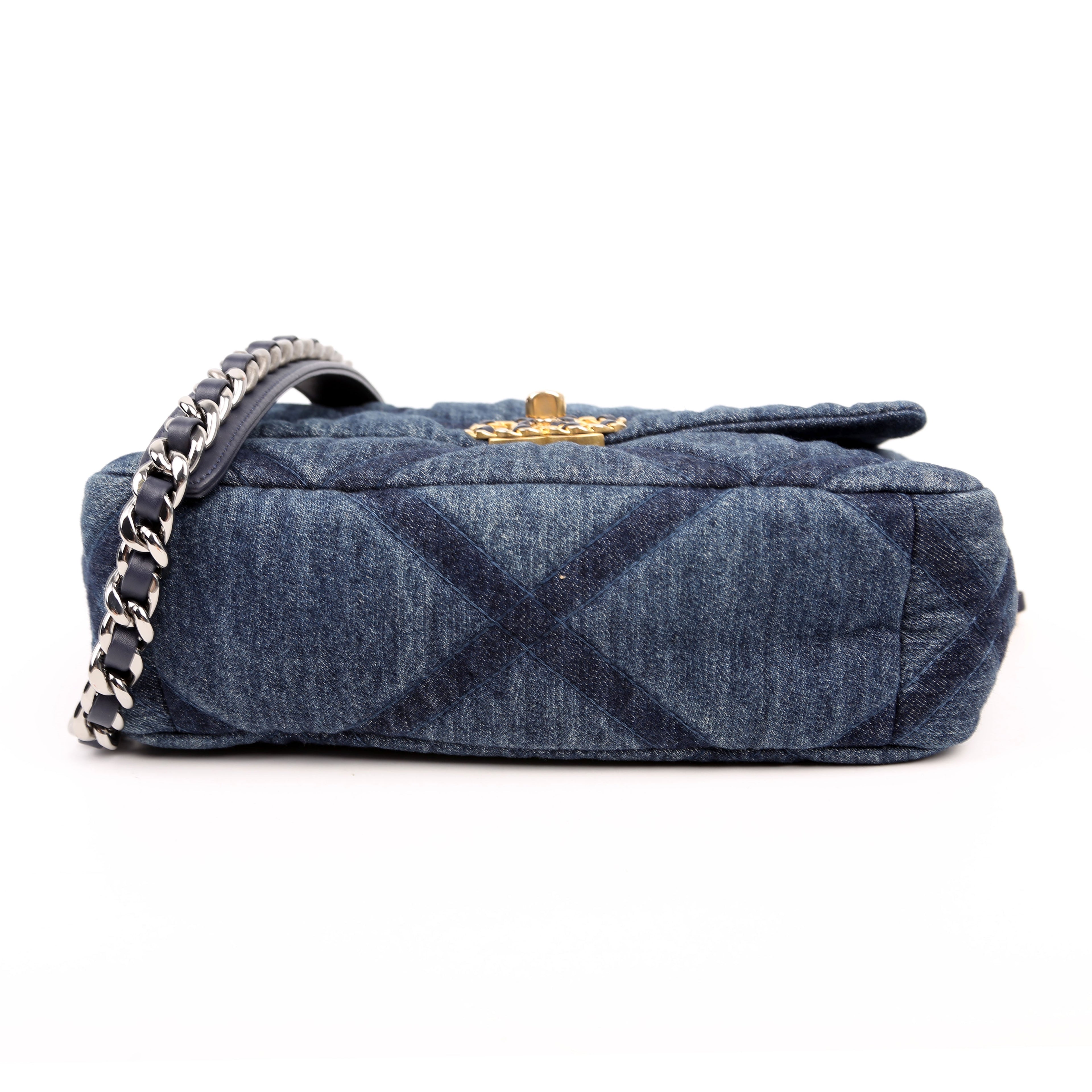Quilted Denim 19 Small Blue