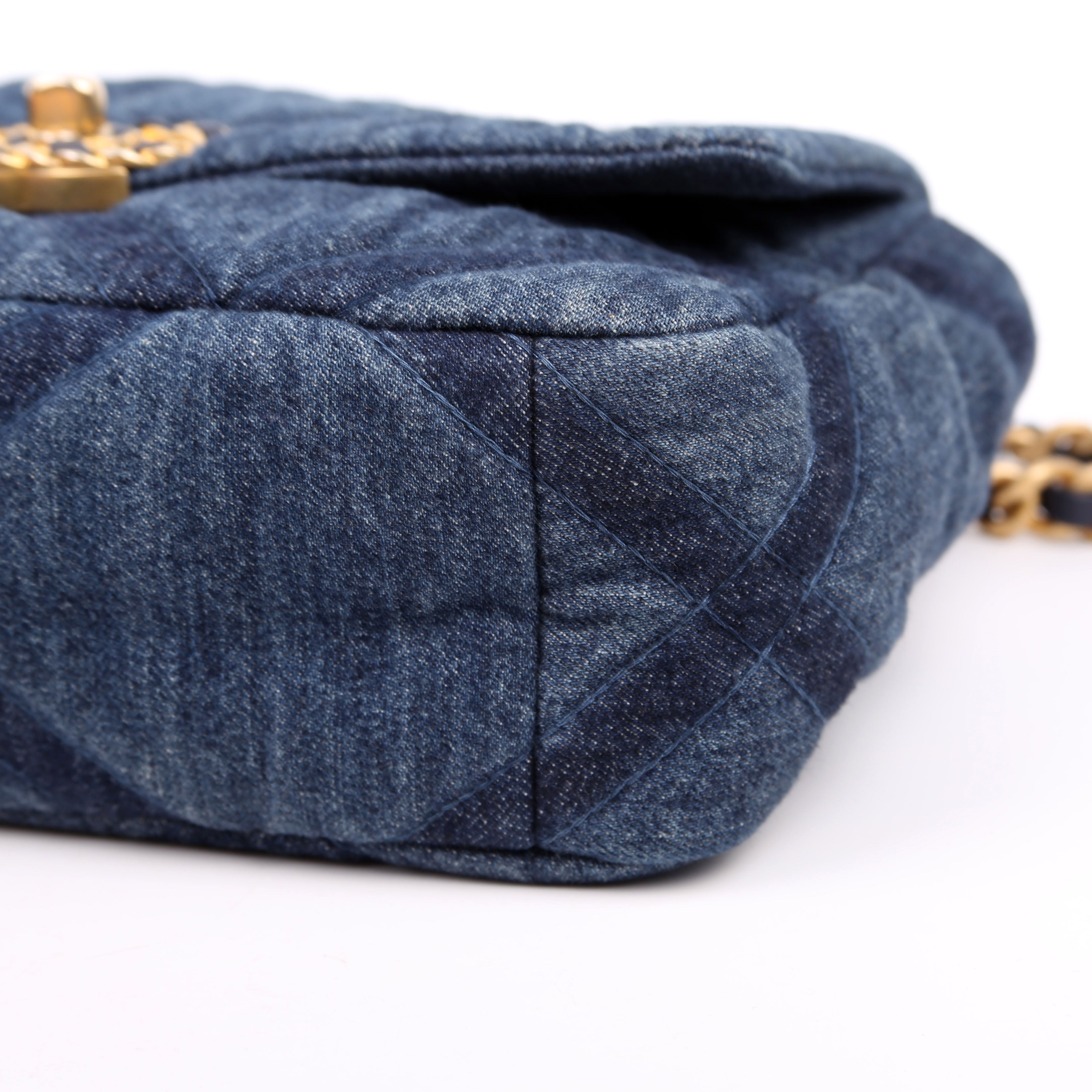 Quilted Denim 19 Small Blue