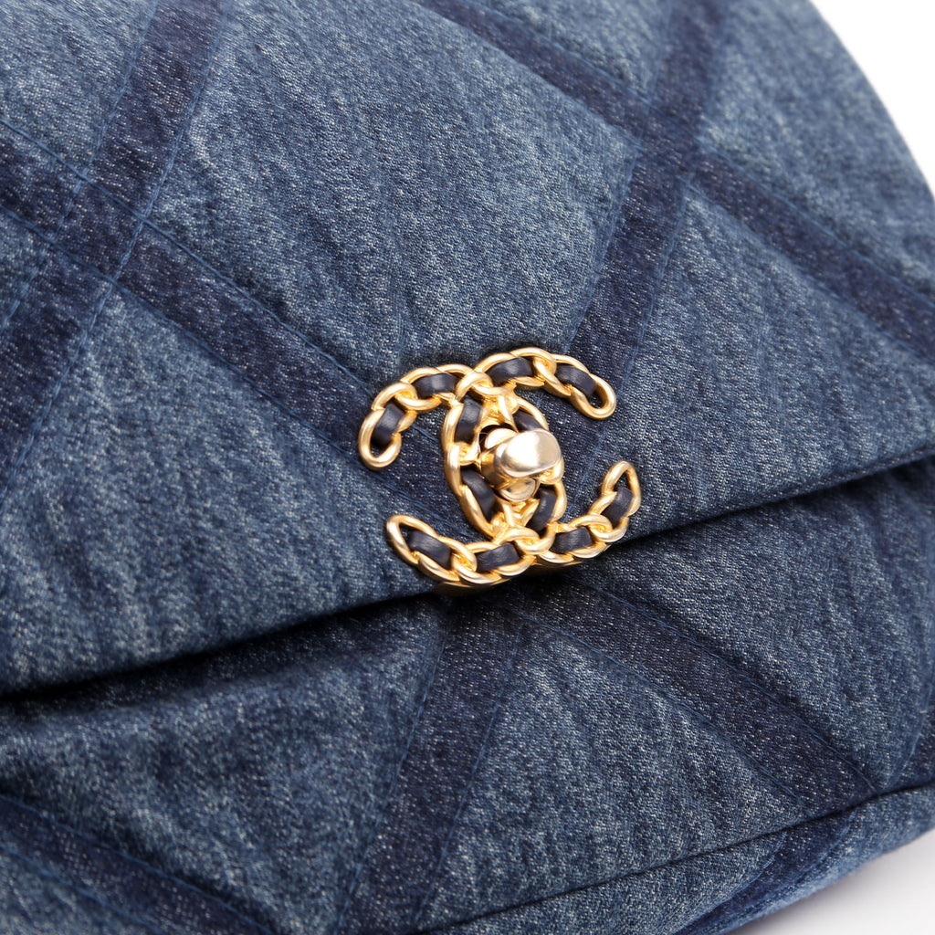 Quilted Denim 19 Small Blue