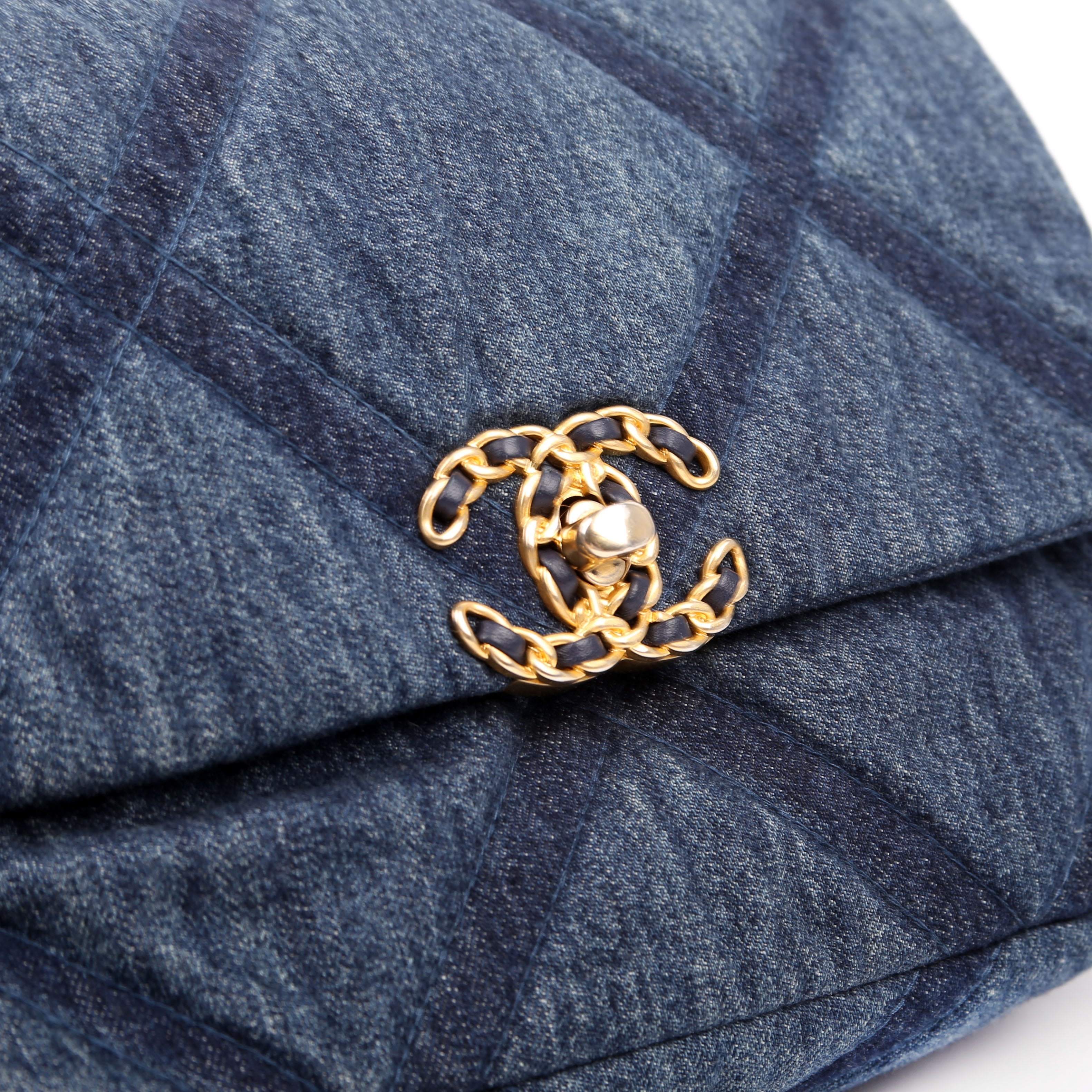 Quilted Denim 19 Small Blue