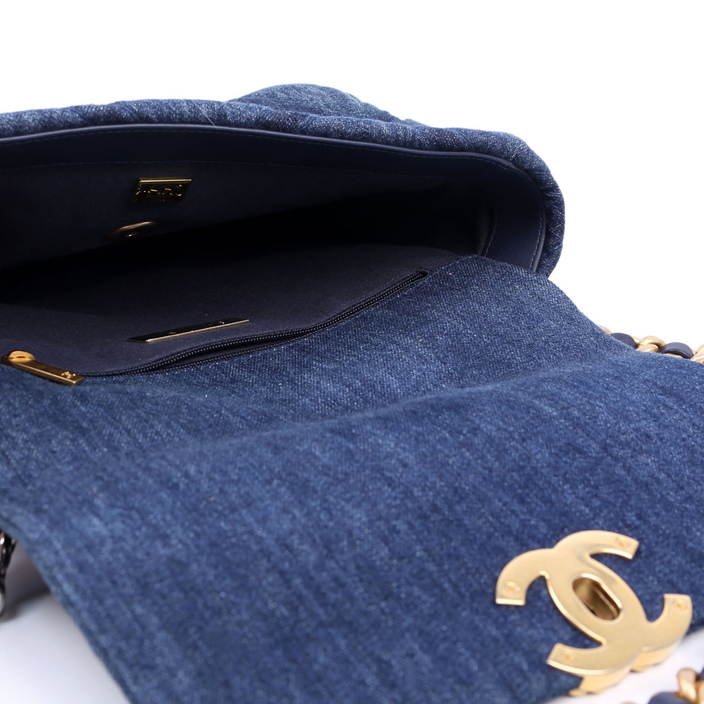 Quilted Denim 19 Small Blue