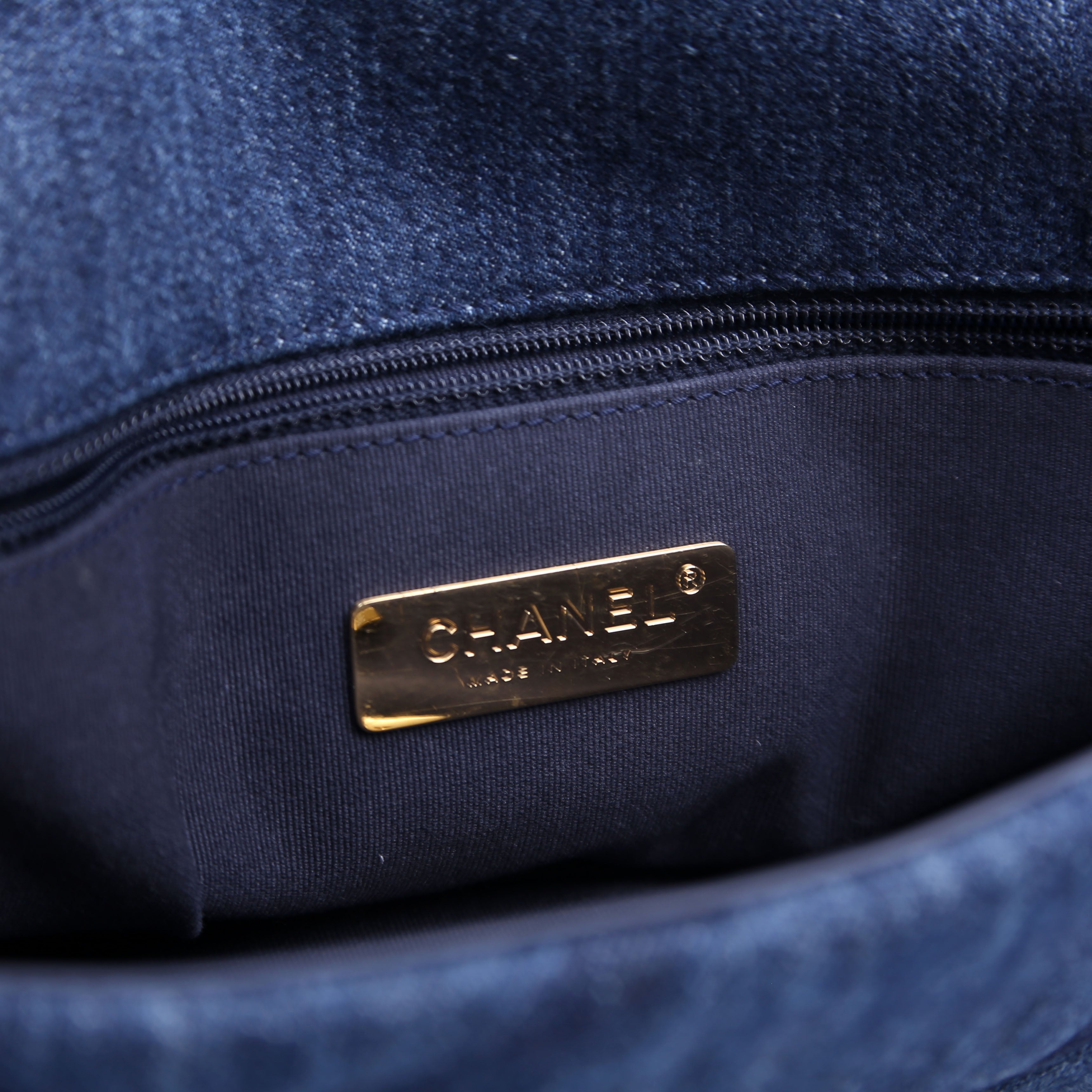 Quilted Denim 19 Small Blue