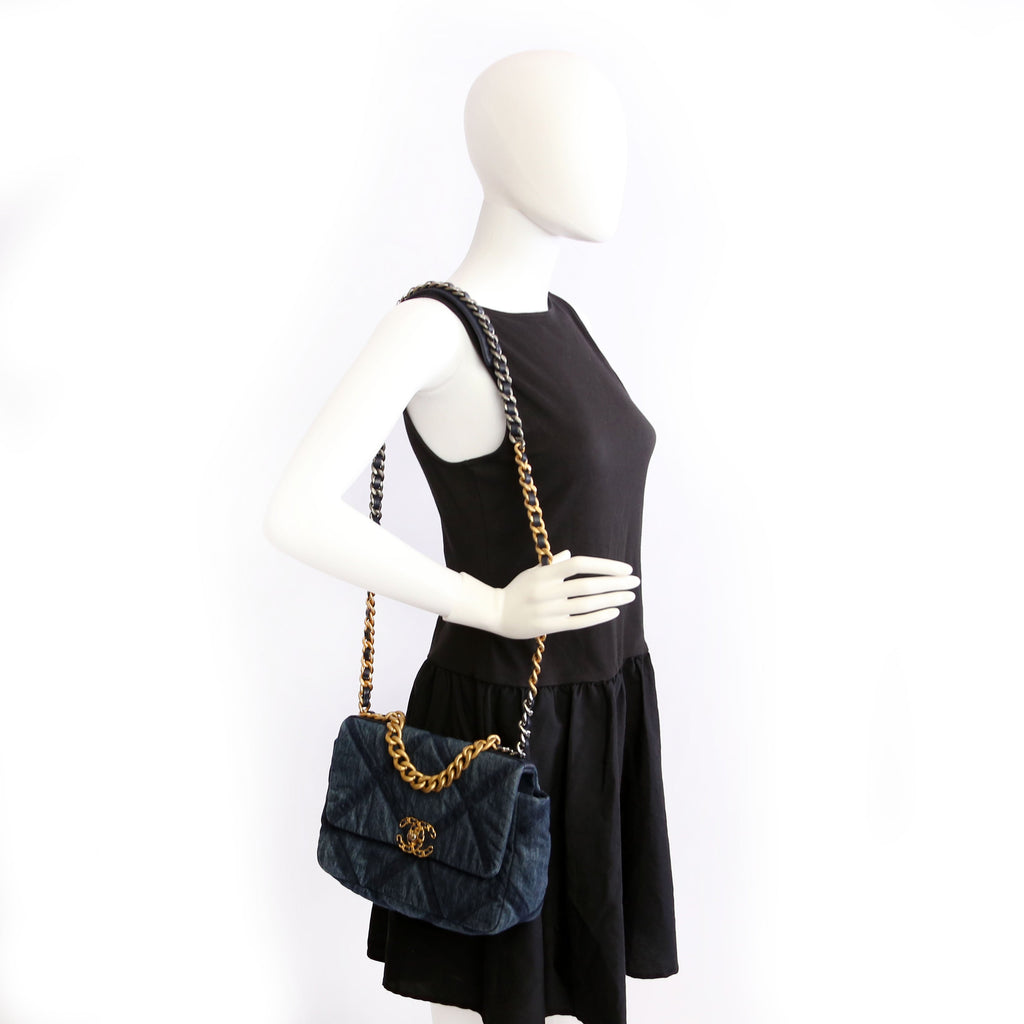 Quilted Denim 19 Small Blue